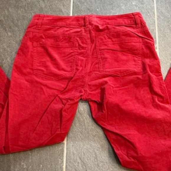 Cabi Skinny Jeans Women's Red Corduroy Straight Leg Pants Style #3136 Size 6 - Picture 7 of 8